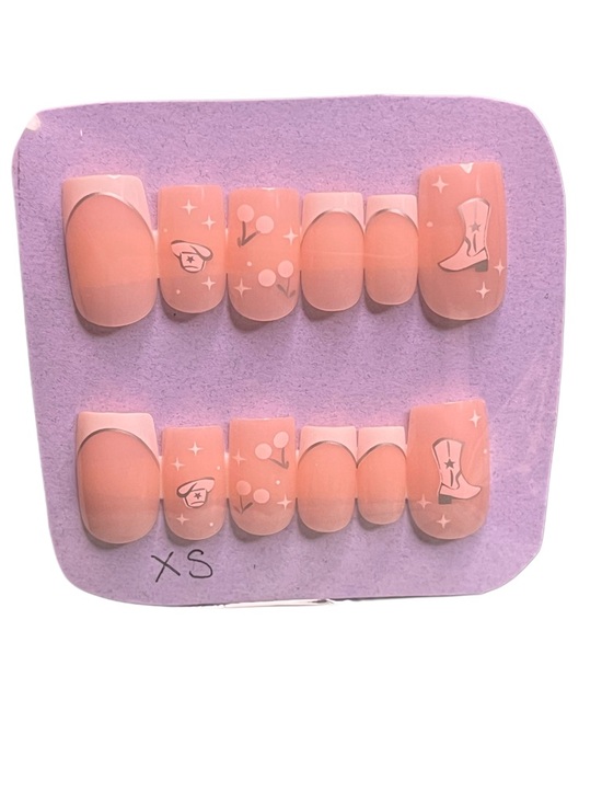 Other - Cowgirl Press-On Nails with cherries (5 for $20)